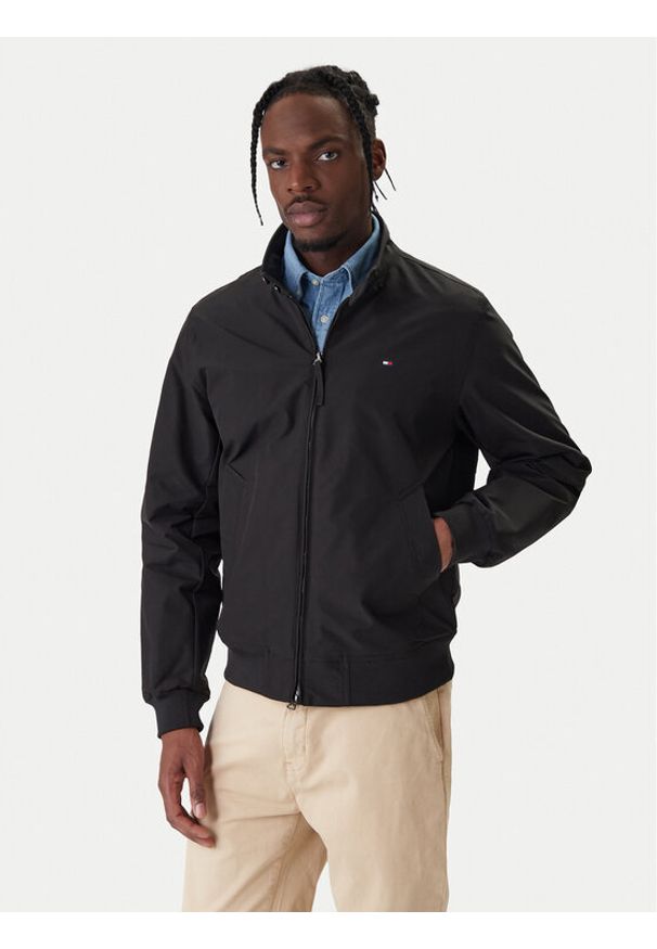 TOMMY HILFIGER - Tommy Hilfiger Kurtka przejściowa Harrington MW0MW37647 Czarny Regular Fit. Kolor: czarny. Materiał: syntetyk