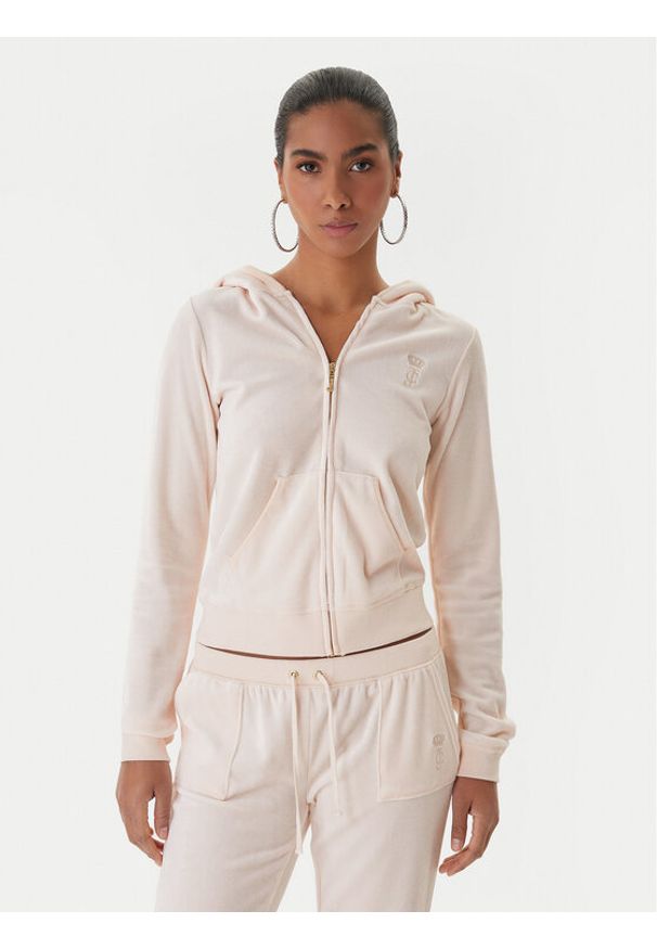 Juicy Couture Bluza Robyn JCSEBJ007G Różowy Slim Fit. Kolor: różowy. Materiał: bawełna