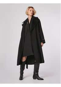 Simple Płaszcz przejściowy PLD502-01 Czarny Relaxed Fit. Kolor: czarny. Materiał: syntetyk #6