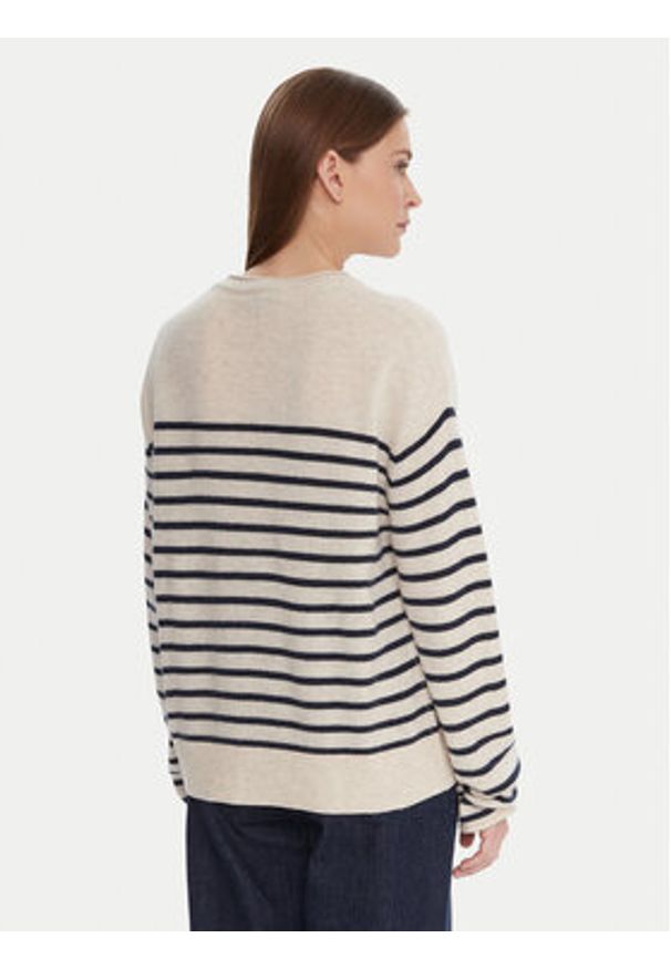 TOMMY HILFIGER - Tommy Hilfiger Sweter WW0WW46438 Écru Regular Fit. Materiał: wełna