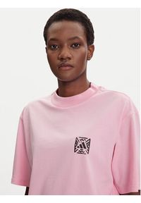Adidas - adidas T-Shirt Animal Graphic JV8532 Różowy Loose Fit. Kolor: różowy. Materiał: bawełna #4