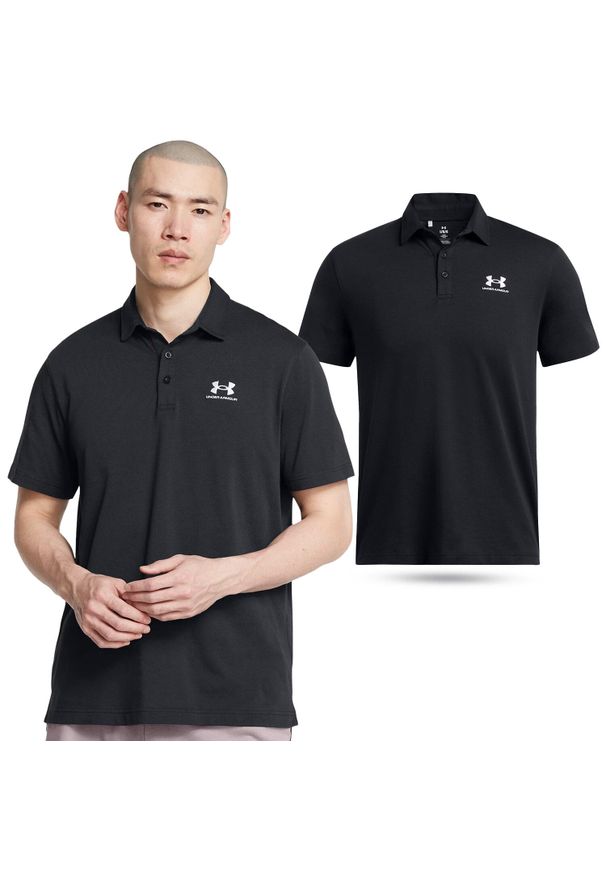 Koszulka polo męska Under Armour UA Icon. Okazja: na co dzień. Typ kołnierza: polo. Kolor: czarny. Materiał: bawełna. Styl: casual