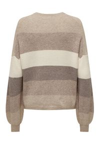only - ONLY Sweter Atia 15220044 Beżowy Regular Fit. Kolor: beżowy. Materiał: syntetyk #5