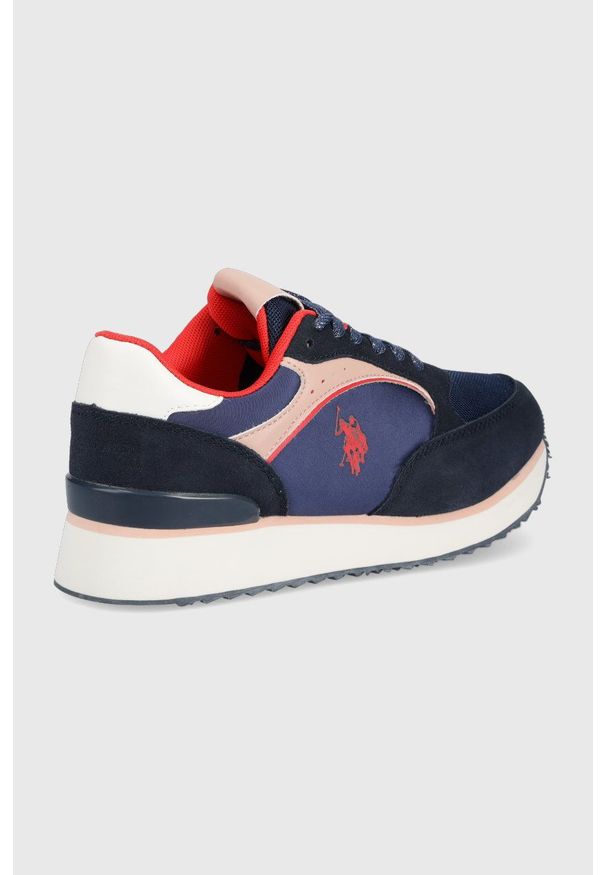 U.S. Polo Assn. sneakersy kolor granatowy. Nosek buta: okrągły. Kolor: niebieski. Materiał: guma