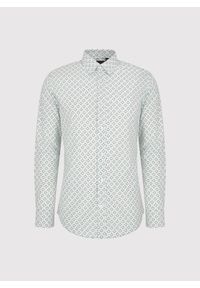 Pako Lorente - PAKO LORENTE - Biała koszula mikrowzór. Kolor: biały. Materiał: bawełna, elastan. Długość rękawa: długi rękaw. Długość: długie. Sezon: jesień #3