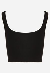 Born2be - Czarny Bawełniany Tank Top Bez Rękawów Lomalia. Kolor: czarny. Materiał: bawełna. Długość rękawa: bez rękawów #3
