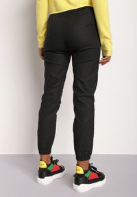 Renee - Czarne Spodnie Theophopis. Stan: podwyższony. Kolor: czarny. Wzór: aplikacja #3