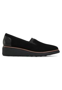 Clarks Półbuty Sharon Dolly 261558194 Czarny. Kolor: czarny. Materiał: zamsz, skóra