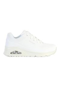 skechers - Buty na co dzień damskie SKECHERS UNO STAND ON AIR eko skóra. Okazja: na co dzień. Kolor: biały. Materiał: skóra. Model: Skechers Sport. Sport: turystyka piesza