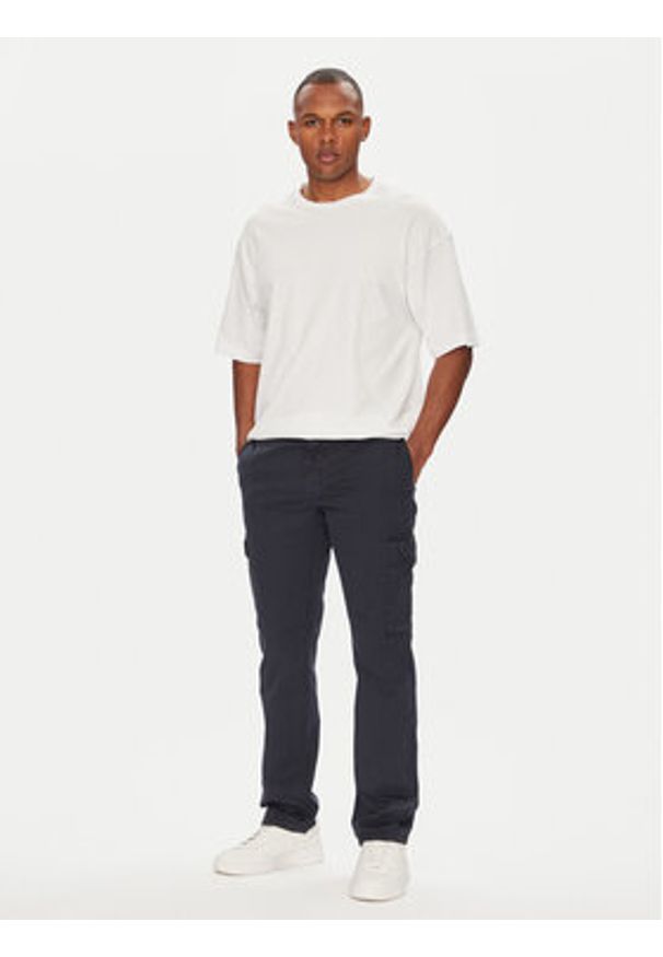 TOMMY HILFIGER - Tommy Hilfiger Spodnie materiałowe Denton MW0MW39695 Granatowy Straight Fit. Kolor: niebieski. Materiał: bawełna