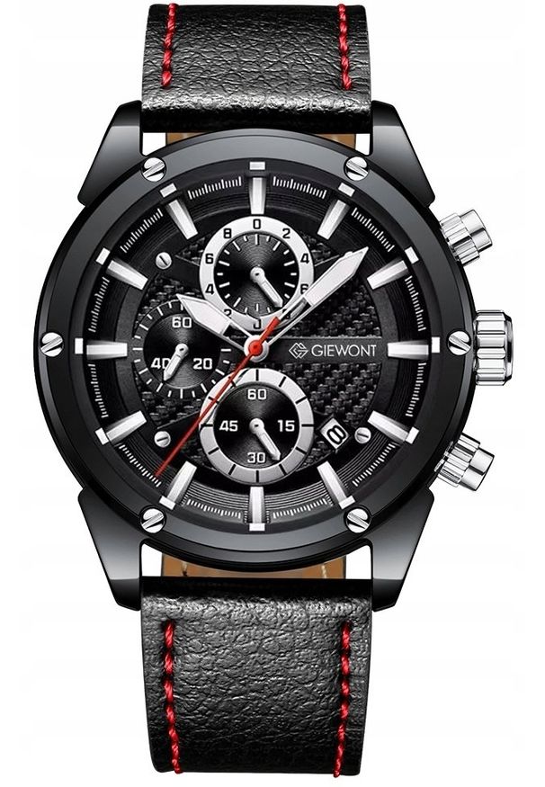 Zegarek Giewont Zegarek Męski Giewont Chronograph Sapphire Czarny GW8810-A1. Kolor: czarny