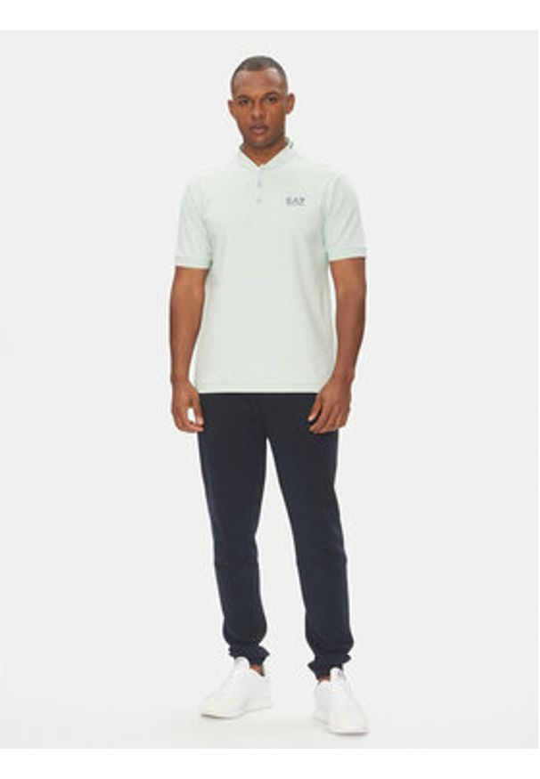 EA7 Emporio Armani Polo 7M000183 AF13511 U9060 Błękitny Regular Fit. Typ kołnierza: polo. Kolor: niebieski. Materiał: bawełna