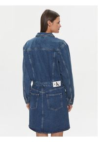 Calvin Klein Jeans Sukienka jeansowa Darted Denim Shirt Dress J20J222461 Granatowy Slim Fit. Kolor: niebieski. Materiał: bawełna #3