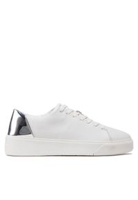 Calvin Klein Sneakersy Low Top Lace Up HM0HM00824 Biały. Kolor: biały. Materiał: skóra
