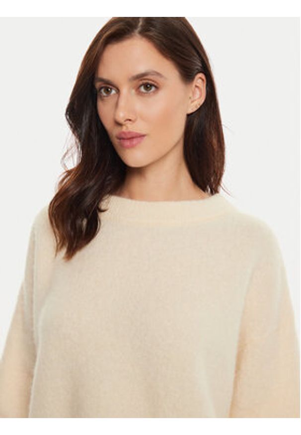 AMERICAN VINTAGE - American Vintage Sweter VITO18EH24 Beżowy Loose Fit. Kolor: beżowy. Materiał: wełna. Styl: vintage