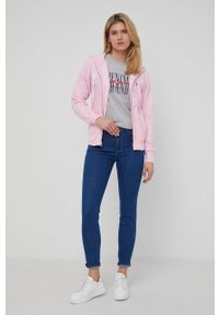 Polo Ralph Lauren bluza 211780303013 damska kolor różowy z kapturem gładka. Okazja: na co dzień. Typ kołnierza: kaptur, polo. Kolor: różowy. Materiał: dzianina. Wzór: gładki. Styl: casual #6