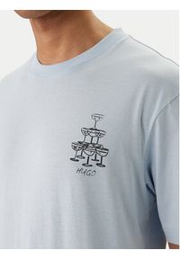 Hugo - HUGO T-Shirt Nucavo 50560040 Błękitny Regular Fit. Kolor: niebieski. Materiał: bawełna #4