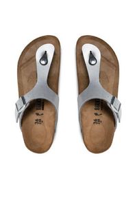 Birkenstock Japonki Gizeh Bs 0043853 Srebrny. Kolor: srebrny. Materiał: skóra #4