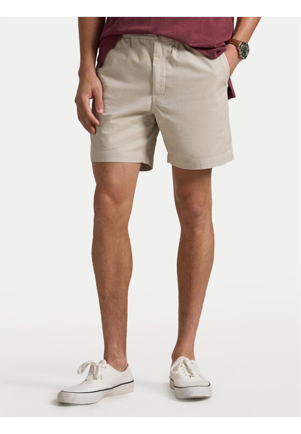 Polo Ralph Lauren Szorty materiałowe 710644995002 Beżowy Classic Fit. Kolor: beżowy. Materiał: bawełna