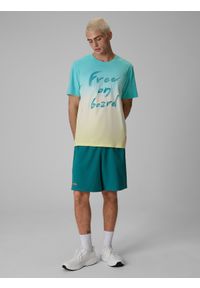 4f - 4F T-shirt regular z nadrukiem męski - multikolor XXL. Okazja: na co dzień, na spacer. Kolor: wielokolorowy. Materiał: dresówka, materiał, jeans. Wzór: nadruk. Styl: casual, klasyczny #2