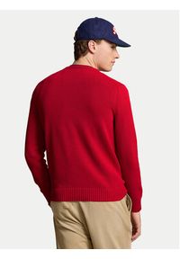 Polo Ralph Lauren Sweter 710810846017 Czerwony Regular Fit. Typ kołnierza: polo. Kolor: czerwony. Materiał: bawełna