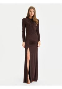Gaudi Sukienka wieczorowa 521FD14008 Brązowy Slim Fit. Kolor: brązowy. Materiał: syntetyk. Styl: wizytowy
