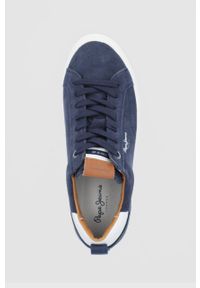 Pepe Jeans Buty zamszowe kolor granatowy. Nosek buta: okrągły. Kolor: niebieski. Materiał: zamsz. Obcas: na obcasie. Wysokość obcasa: niski #5