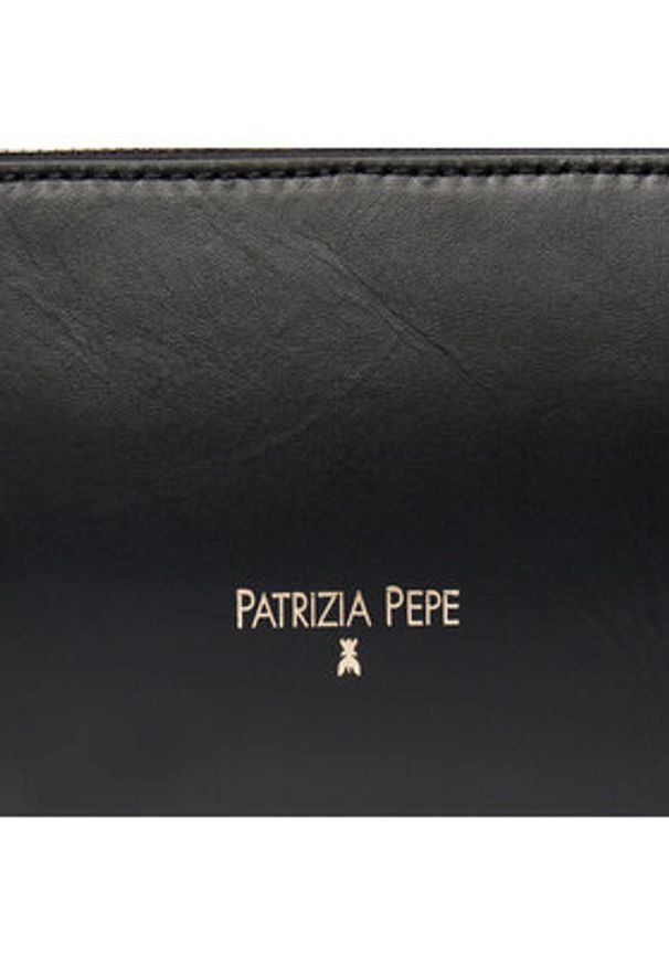 Patrizia Pepe Torebka 2B0073/L061-K103 Czarny. Kolor: czarny. Materiał: skórzane