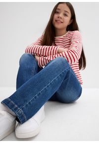 bonprix - Dżinsy straight, mid waist. Kolor: niebieski. Styl: elegancki #3