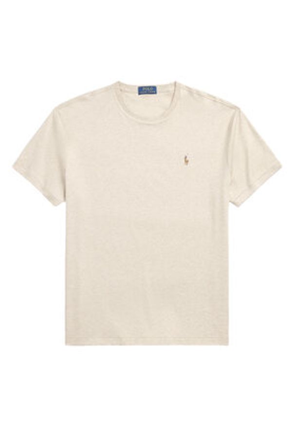 Polo Ralph Lauren T-Shirt 710740727030 Beżowy. Typ kołnierza: polo. Kolor: beżowy. Materiał: bawełna