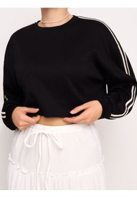 Sinsay - Bluza z dekoracyjnymi lampasami soft touch - czarny. Kolor: czarny. Materiał: dzianina, wiskoza