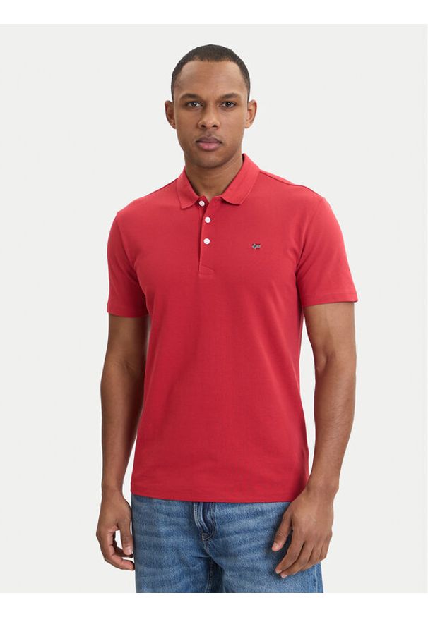 Napapijri Polo Ealis NP0A4H8B Czerwony Regular Fit. Typ kołnierza: polo. Kolor: czerwony. Materiał: bawełna
