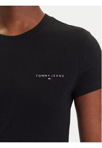 Tommy Jeans T-Shirt Linear DW0DW21164 Czarny Slim Fit. Kolor: czarny. Materiał: bawełna #3