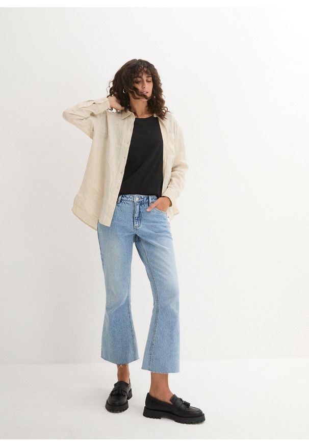 bonprix - Bluzka z okrągłym dekoltem (5 szt.). Kolor: czarny. Materiał: jersey. Długość rękawa: krótki rękaw. Długość: krótkie