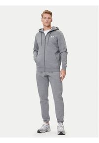 Under Armour Bluza UA Essential Fleece FZ Hood 1373881 Szary Regular Fit. Kolor: szary. Materiał: bawełna #5