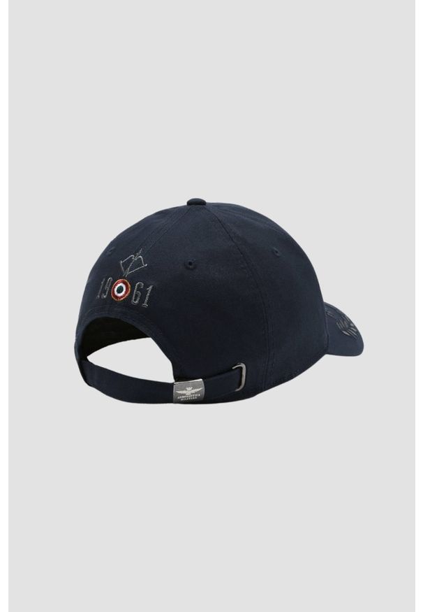 Aeronautica Militare - AERONAUTICA MILITARE Granatowa męska czapka 3d Embroidered. Kolor: niebieski