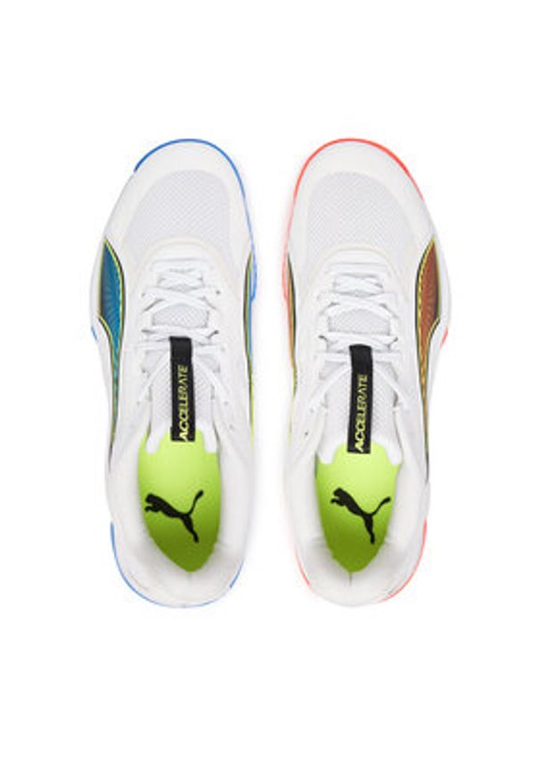 Puma Buty halowe Accelerate Pro 4 Game On 108889 01 Biały. Kolor: biały. Materiał: materiał