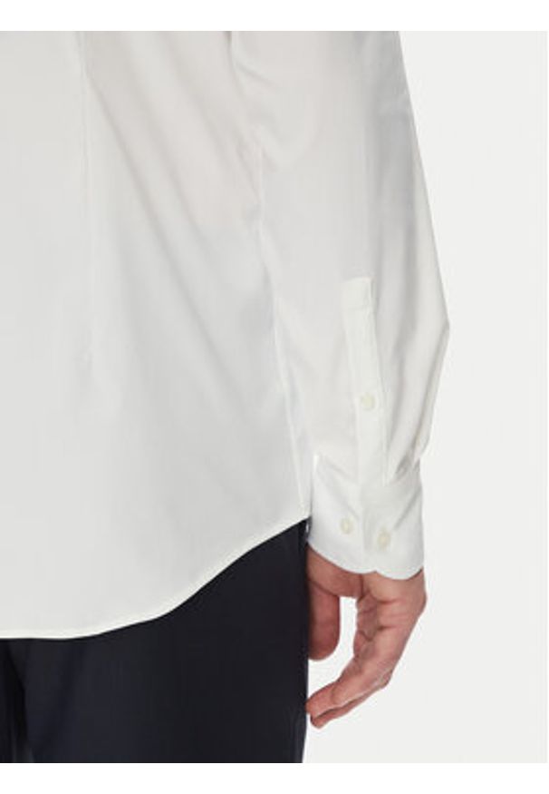 BOSS Koszula P-Hank 50503356 Biały Slim Fit. Kolor: biały. Materiał: syntetyk