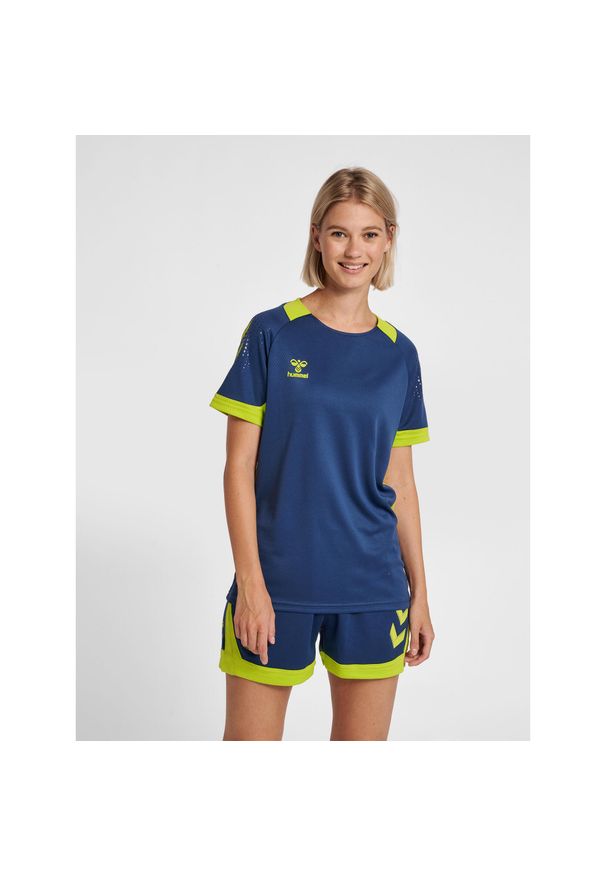 Damski jersey Hummel hmlLEAD. Kolor: szary, niebieski, wielokolorowy, zielony. Materiał: jersey. Sport: piłka ręczna