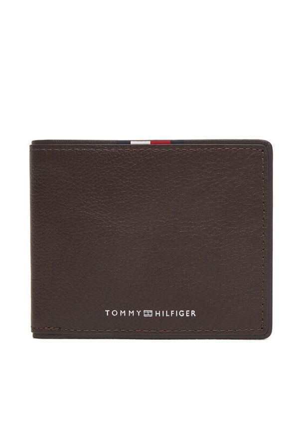 TOMMY HILFIGER - Tommy Hilfiger Duży Portfel Męski Th Corp Mini Cc Wallet AM0AM13739 Brązowy. Kolor: brązowy. Materiał: skóra