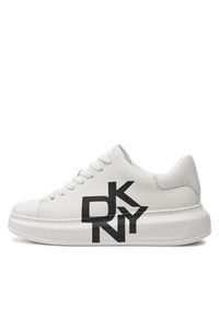 DKNY Sneakersy K1408368 Biały. Kolor: biały. Materiał: skóra #4