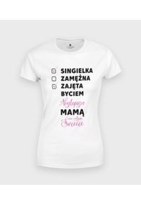 MegaKoszulki - Koszulka damska Zajęta mama 2. Materiał: bawełna #1