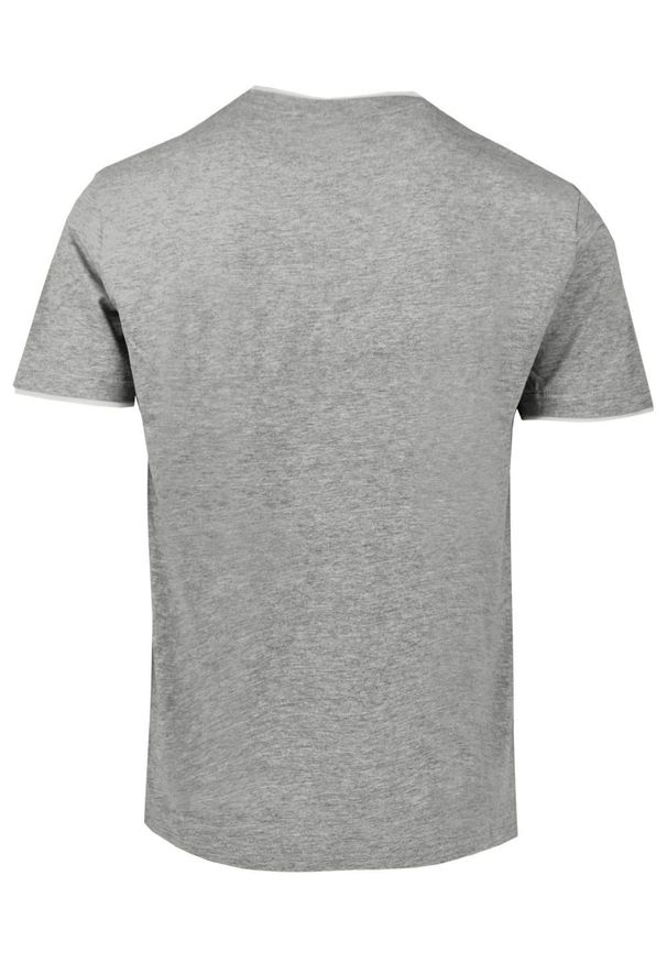 Jednokolorowa Koszulka z Lamówką - Pako Jeans - Popiel. Okazja: na co dzień. Materiał: wiskoza, bawełna. Styl: casual