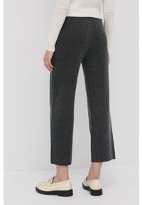 Pennyblack Spodnie z domieszką wełny damskie kolor szary szerokie high waist. Stan: podwyższony. Kolor: szary. Materiał: wełna #4