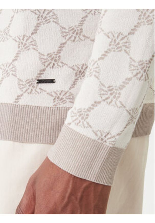 JOOP! Sweter 13Ravorono 10100436 30102137 Écru Regular Fit. Kolor: kremowy. Materiał: bawełna