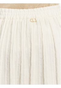 TwinSet - TWINSET Spódnica trapezowa 251TT2143 Écru Loose Fit. Kolor: kremowy. Materiał: bawełna #2