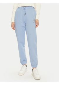 Guess Jeans Spodnie dresowe W5RB63 K68I4 Niebieski Regular Fit. Kolor: niebieski. Materiał: bawełna