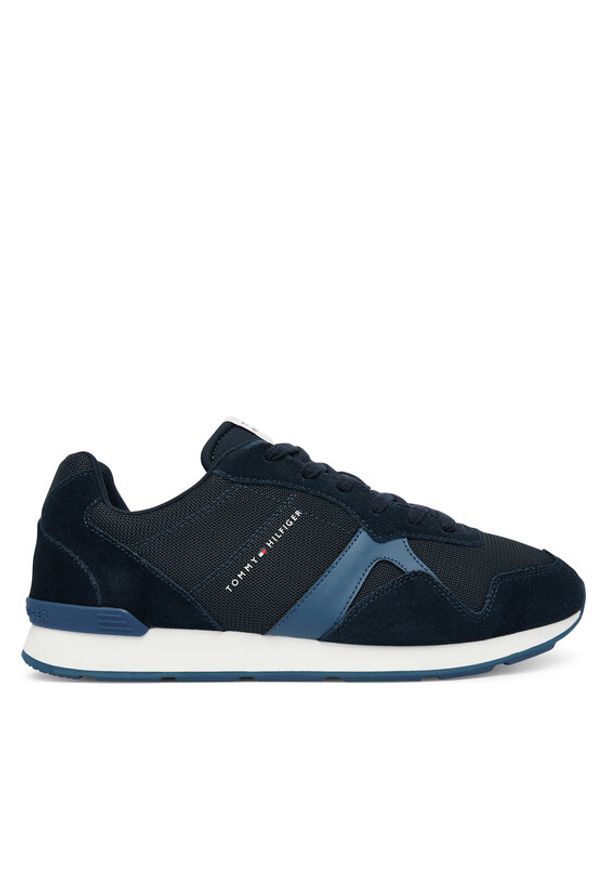 TOMMY HILFIGER - Tommy Hilfiger Sneakersy Runner Icon Mix FM0FM05679 Granatowy. Kolor: niebieski. Materiał: zamsz, skóra