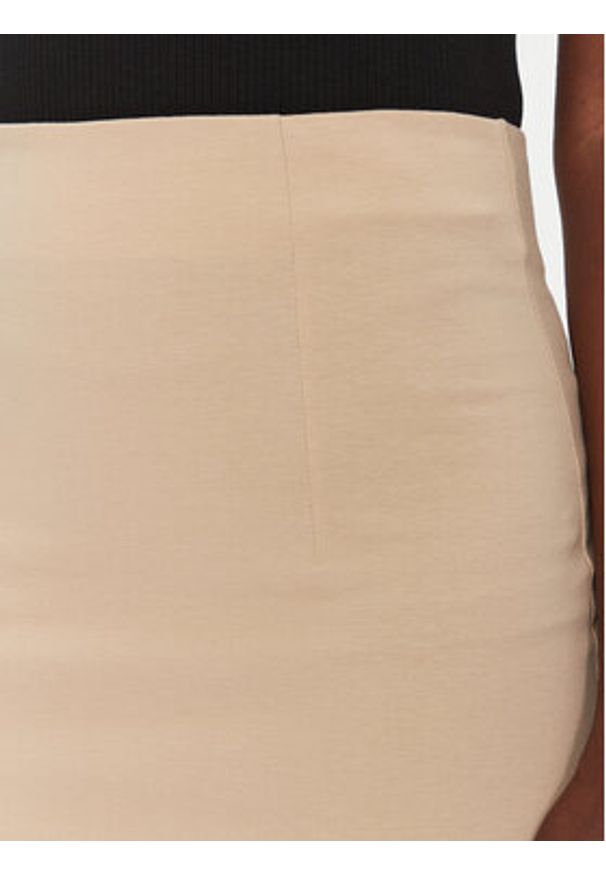 ViCOLO Spódnica ołówkowa TD0093 Beżowy Regular Fit. Kolor: beżowy. Materiał: wiskoza