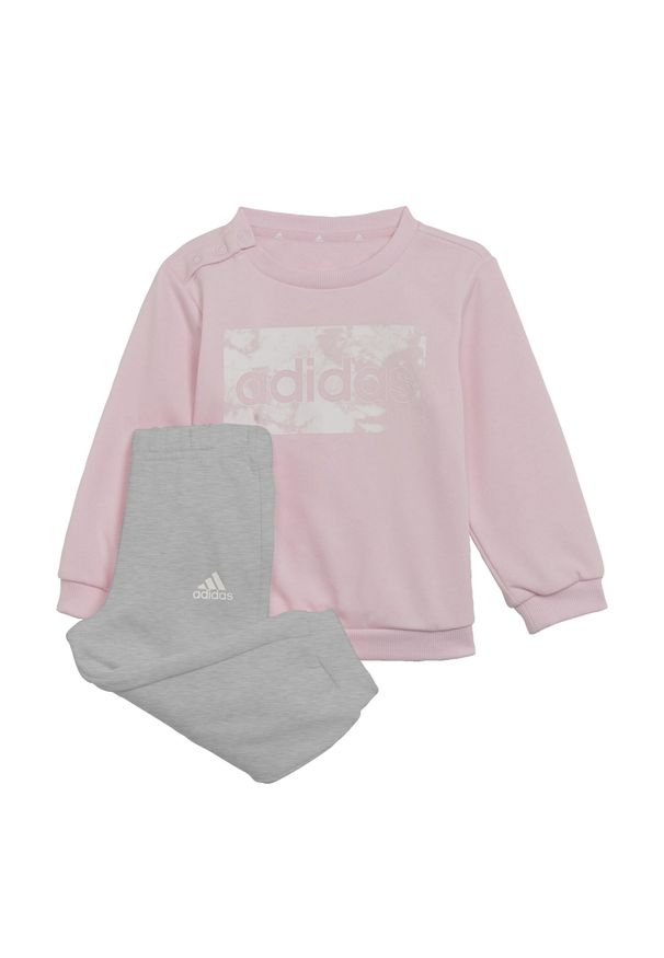 Adidas - Bluza dziecięca adidas Essentials. Kolor: różowy. Materiał: dresówka. Styl: elegancki